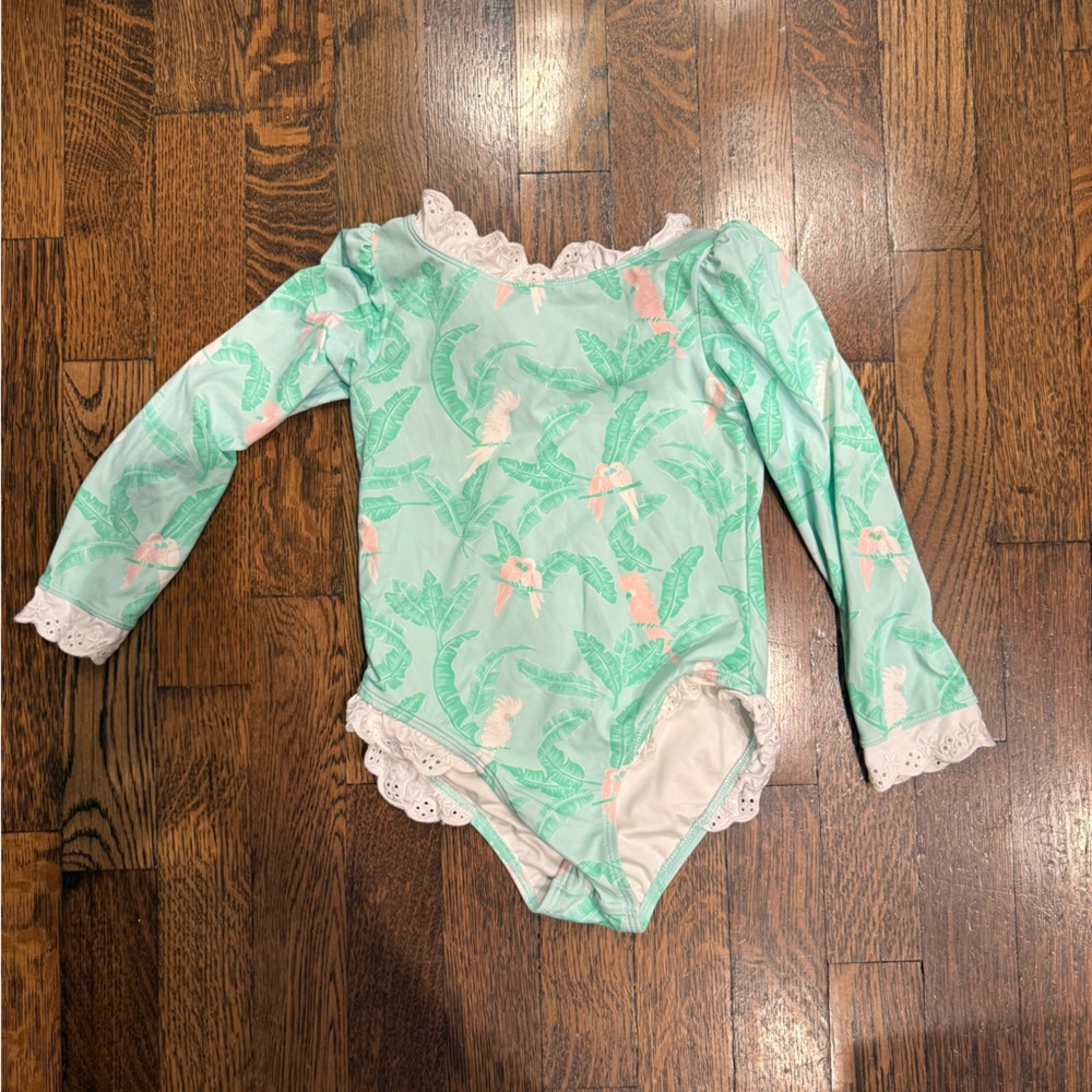 The Beaufort Bonnet Company Mint Floral Swimsuit